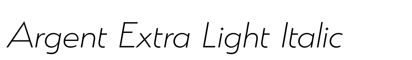 Argent Extra Light Italic